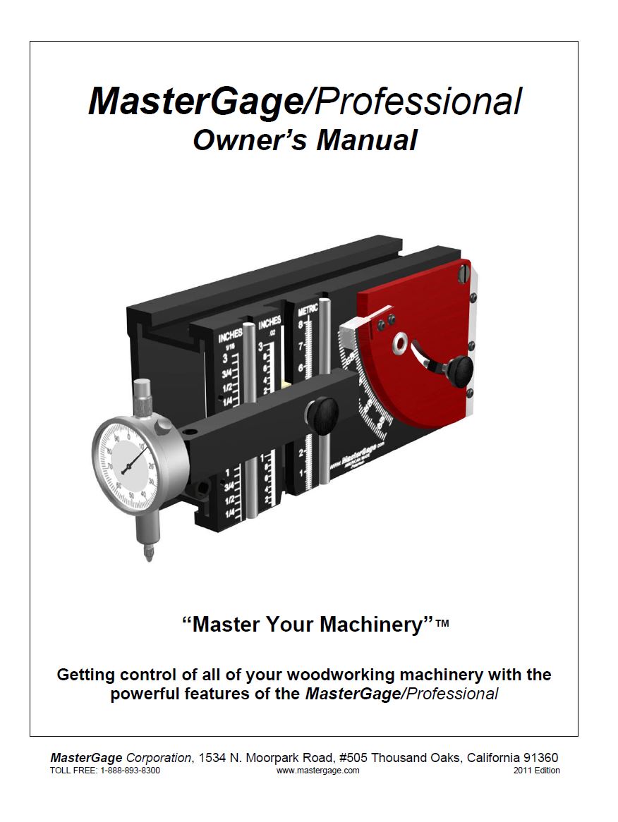 MasterGage Professional Manual