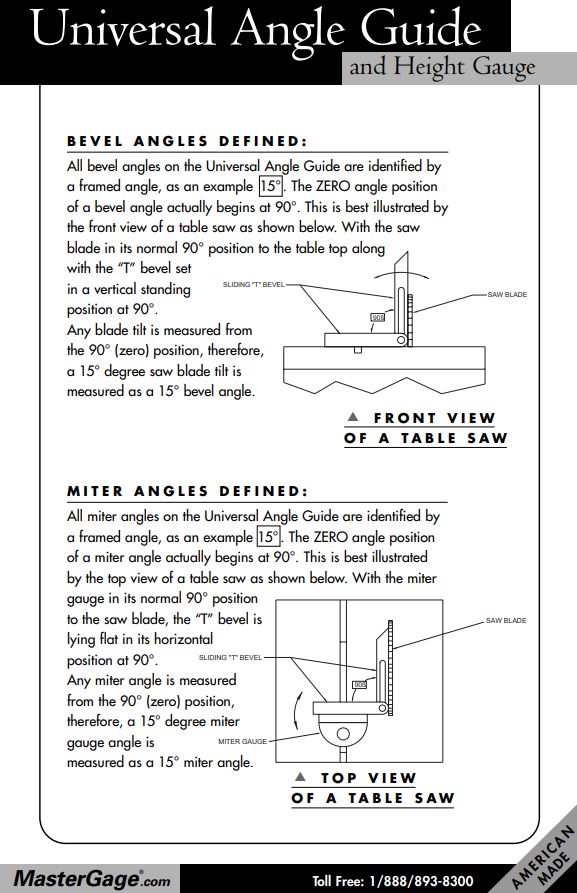 Universal Angle Guide Manual Cover